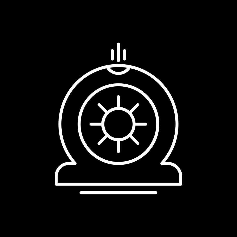Flat Tire Line Inverted Icon vector