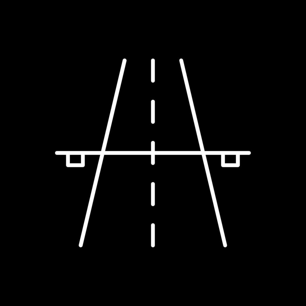 Highway Line Inverted Icon vector