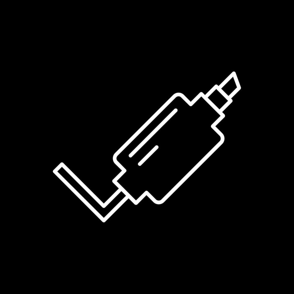 Exhaust Pipe Line Inverted Icon vector