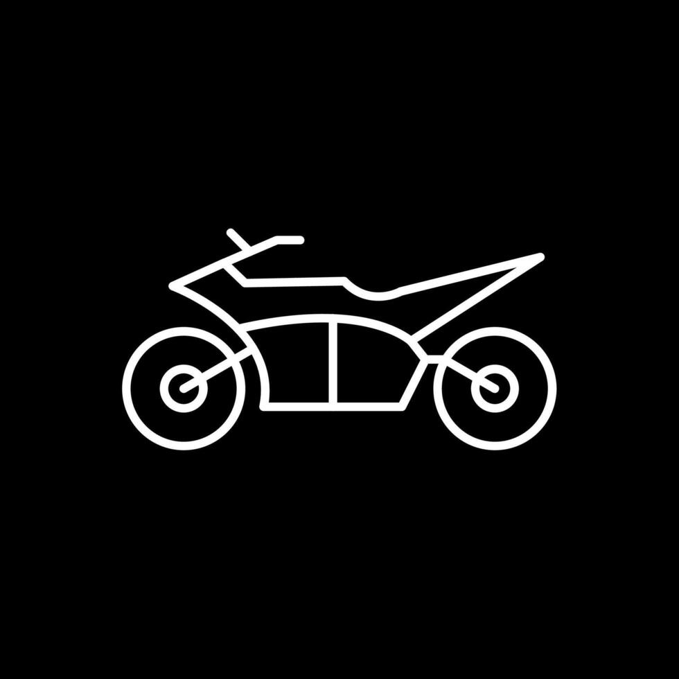 Motocross Line Inverted Icon vector