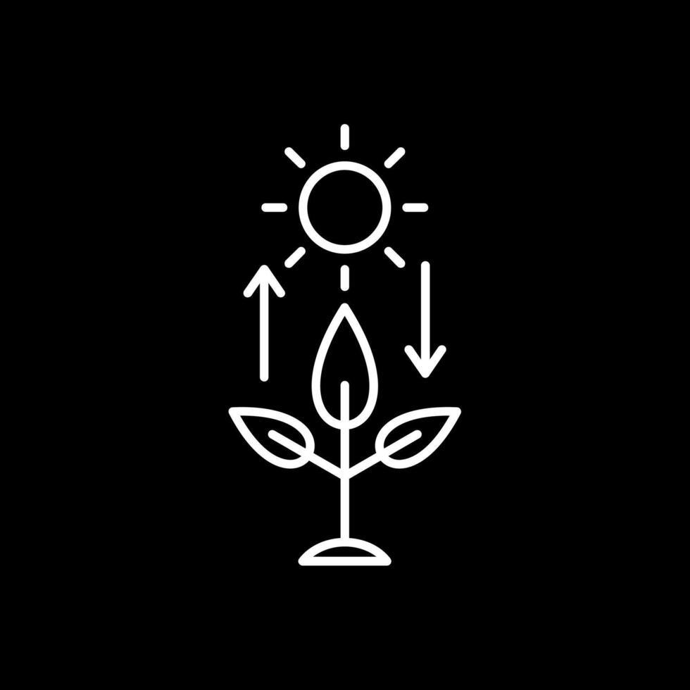 Photosynthesis Line Inverted Icon vector