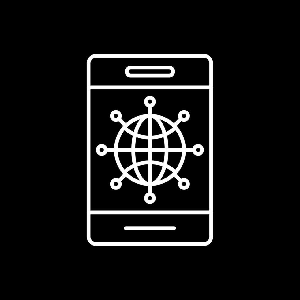 Internet Line Inverted Icon vector