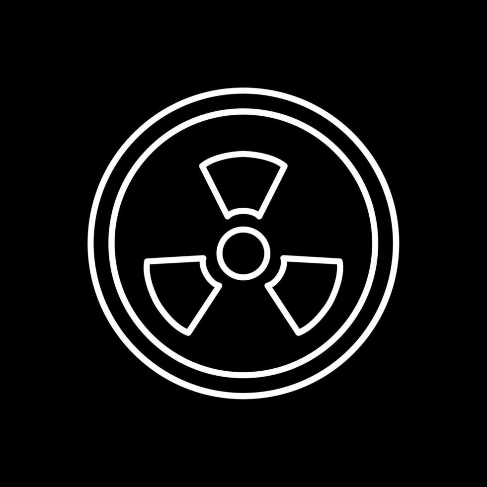 radioactividad línea invertido icono vector