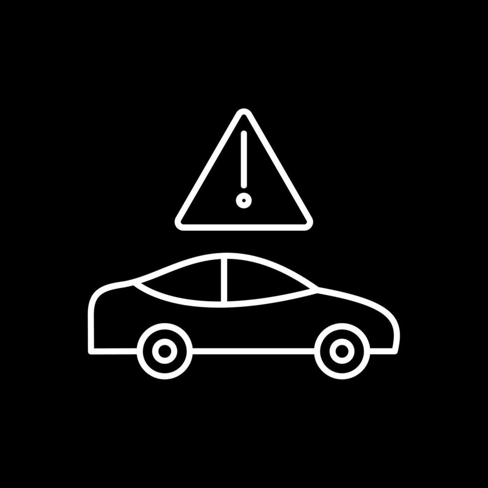 Traffic Jam Line Inverted Icon vector