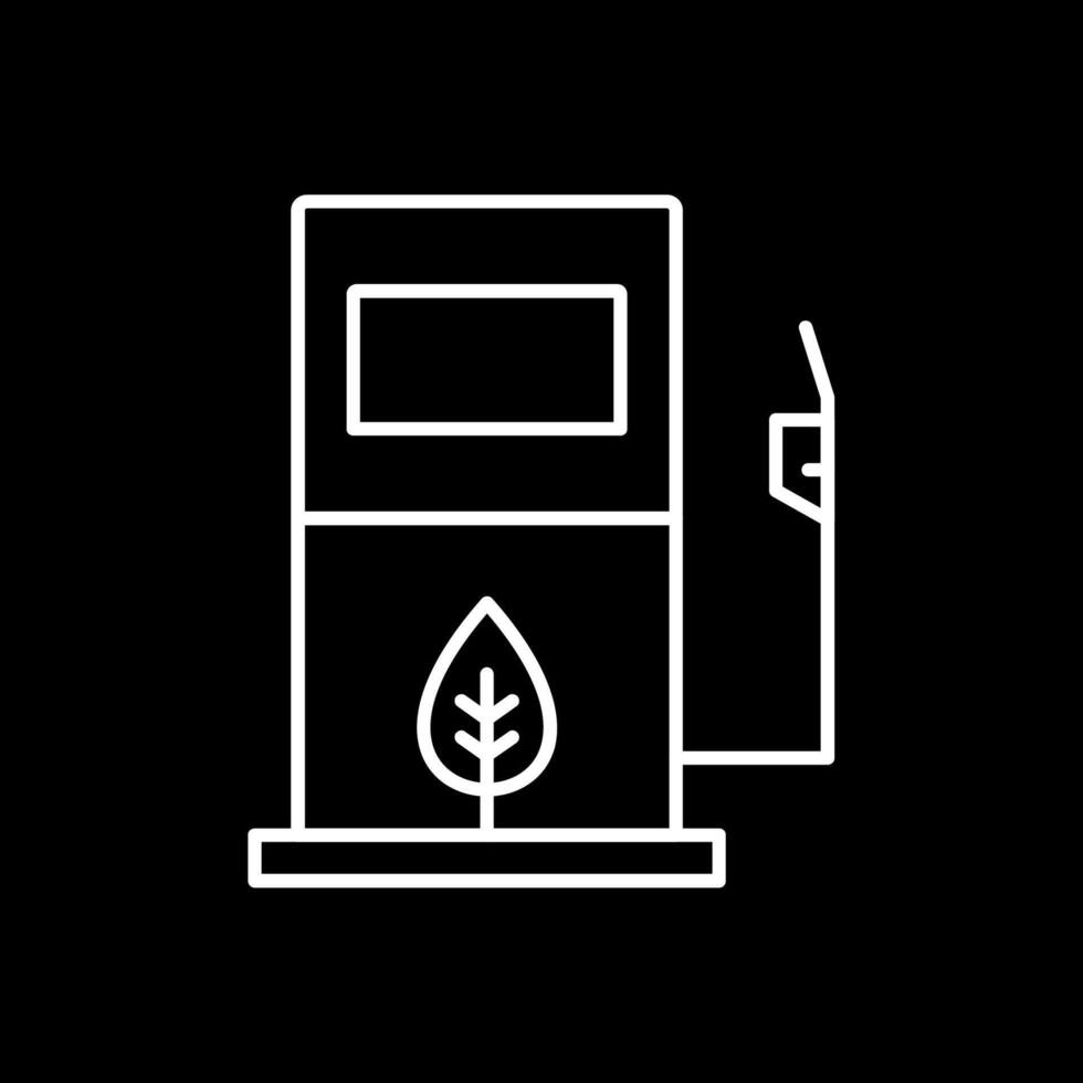 Bio Fuel Line Inverted Icon vector