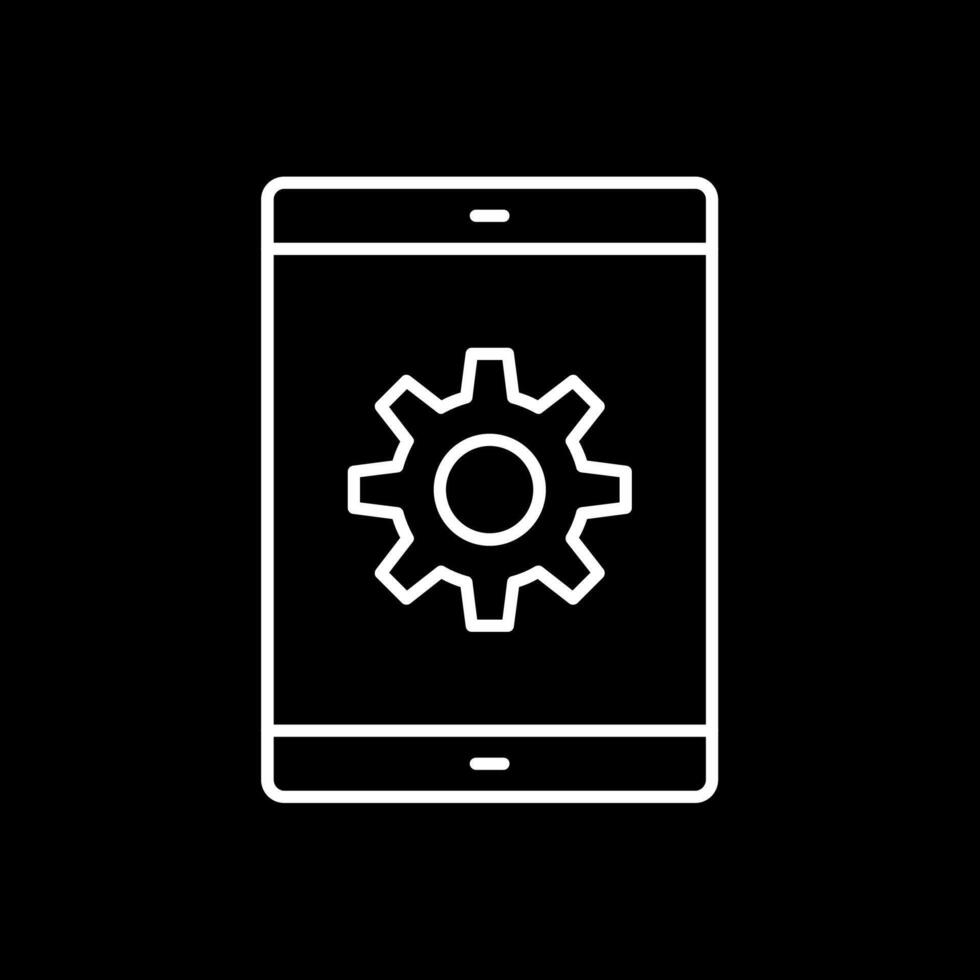 Technology Line Inverted Icon vector