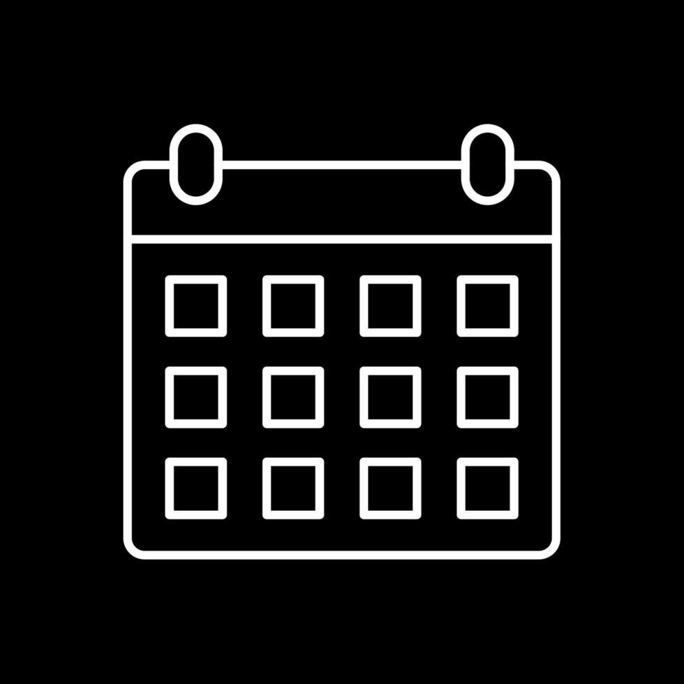 Schedule Line Inverted Icon vector