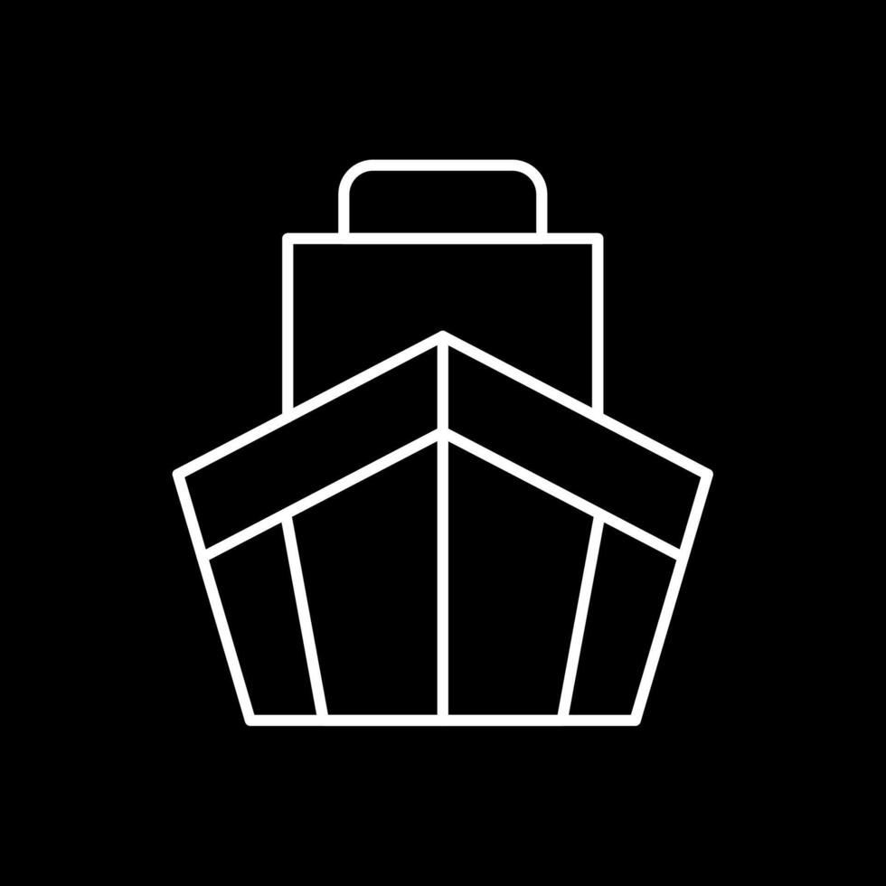 Cargo Line Inverted Icon vector