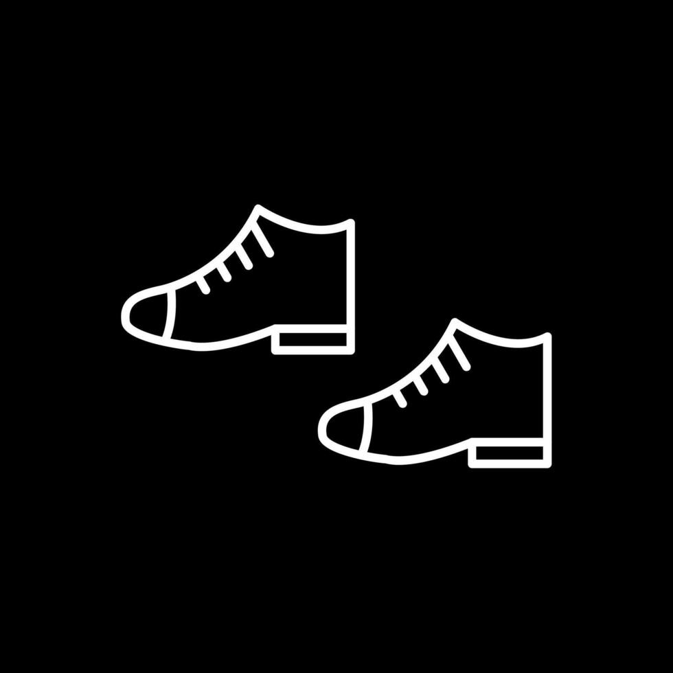 Shoes Line Inverted Icon vector