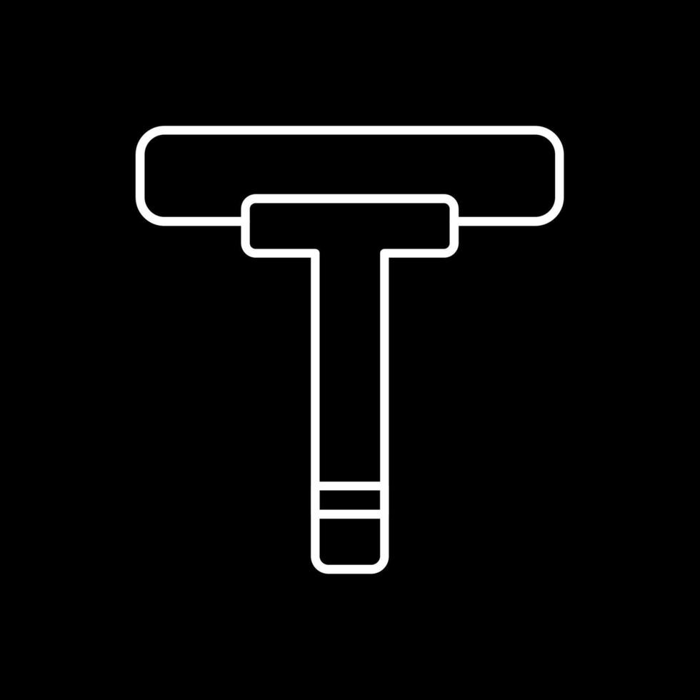 Squeegee Line Inverted Icon vector