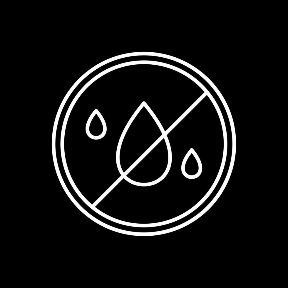 No Water Line Inverted Icon vector