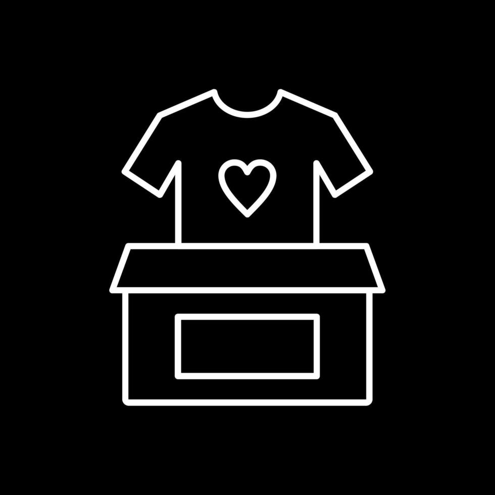Clothes Donation Line Inverted Icon vector