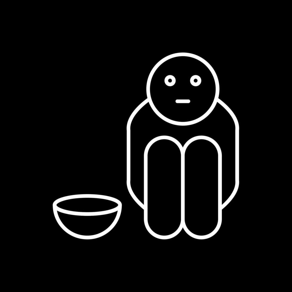 Hunger Line Inverted Icon vector