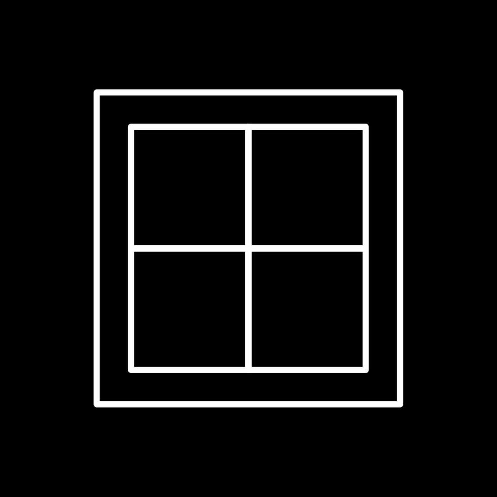 Window Line Inverted Icon vector