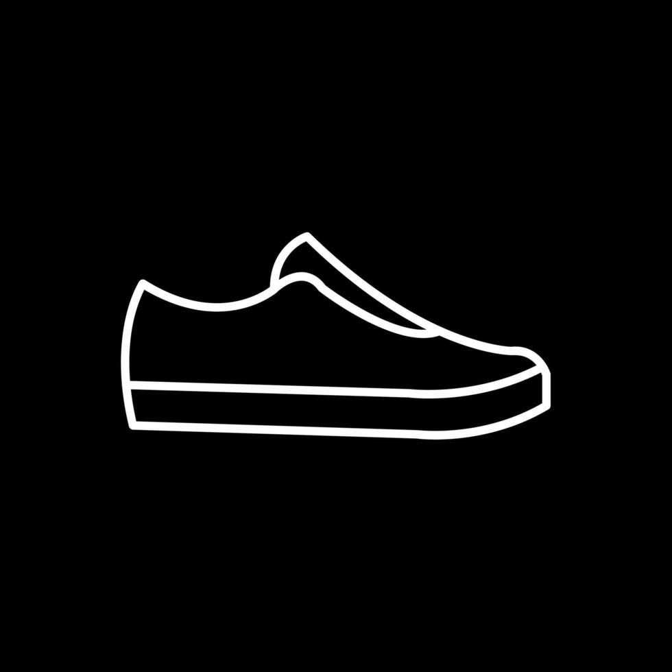 Shoes Line Inverted Icon vector