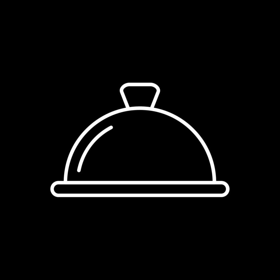 platos línea invertido icono vector