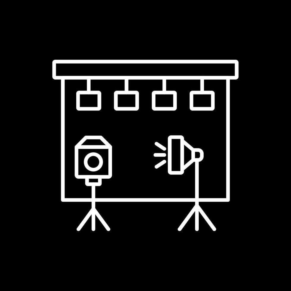 Studio Line Inverted Icon vector