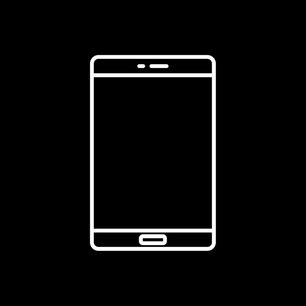 Smart Phone Line Inverted Icon vector