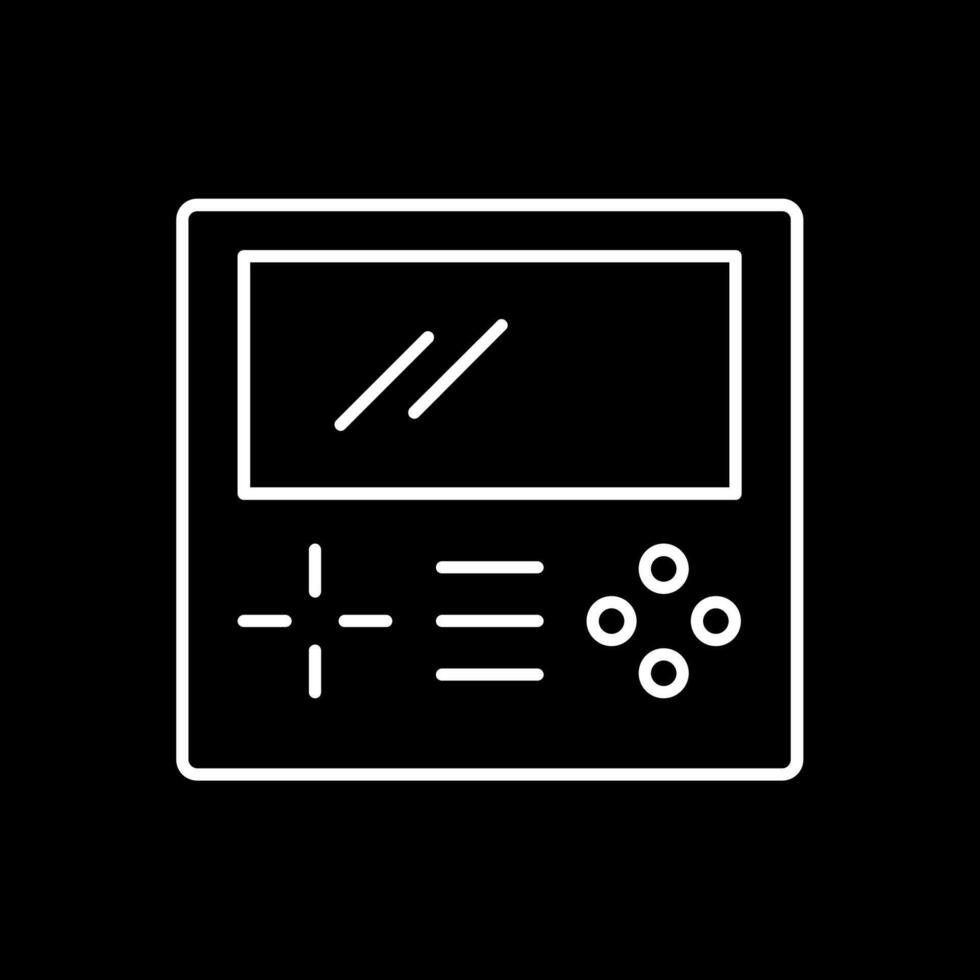 gameboy línea invertido icono vector