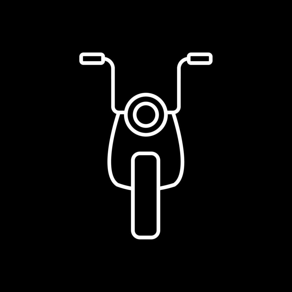 Motorcycle Line Inverted Icon vector