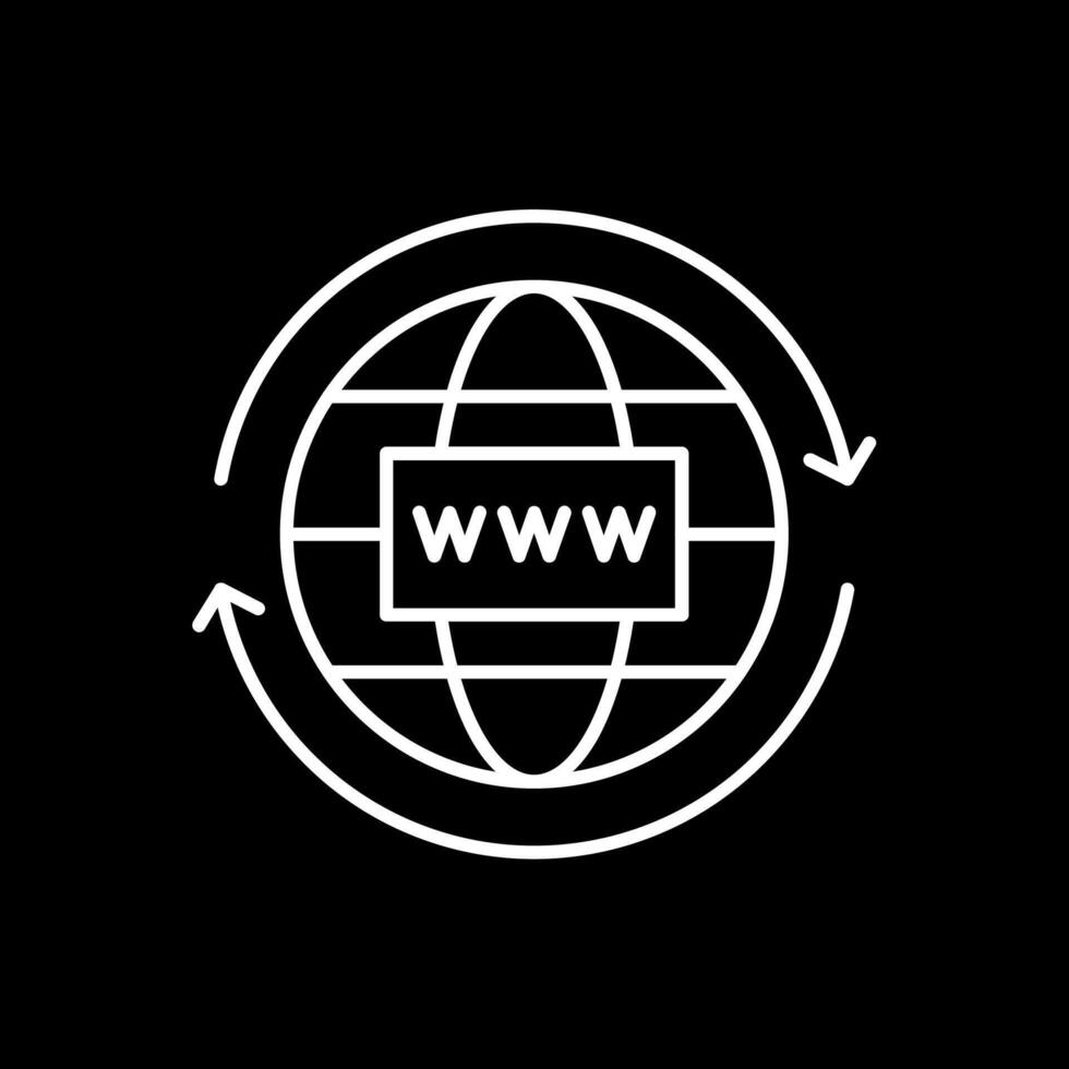 Worldwide Line Inverted Icon vector