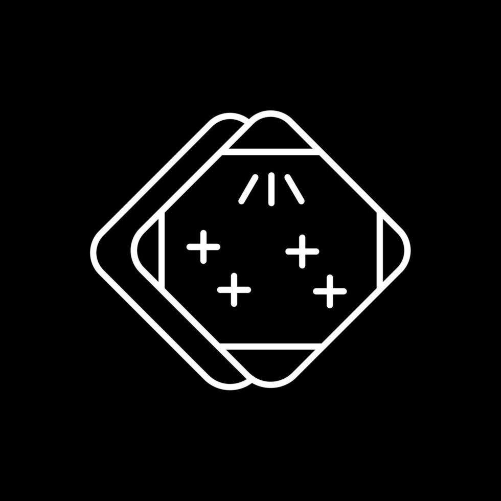 Handkerchief Line Inverted Icon vector