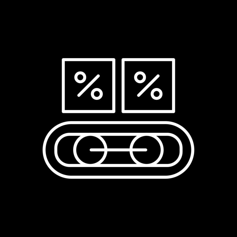 Conveyor Band Line Inverted Icon vector