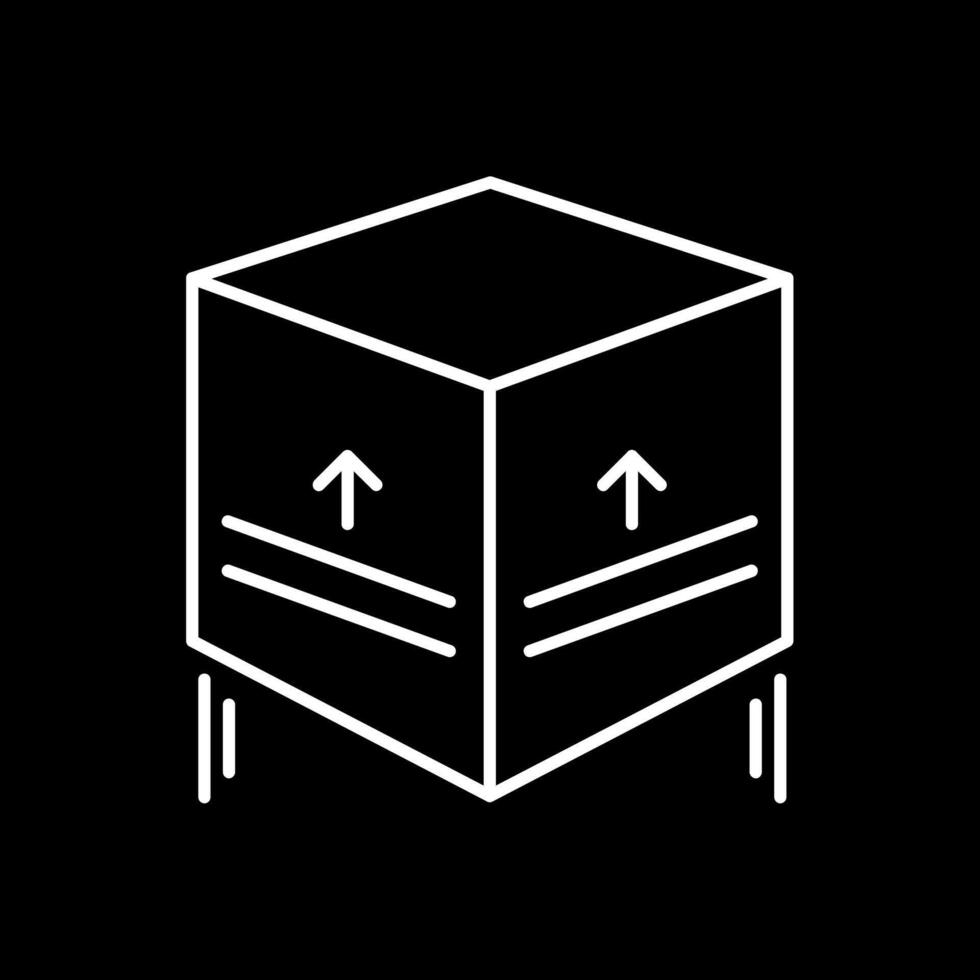 CardBoard Line Inverted Icon vector