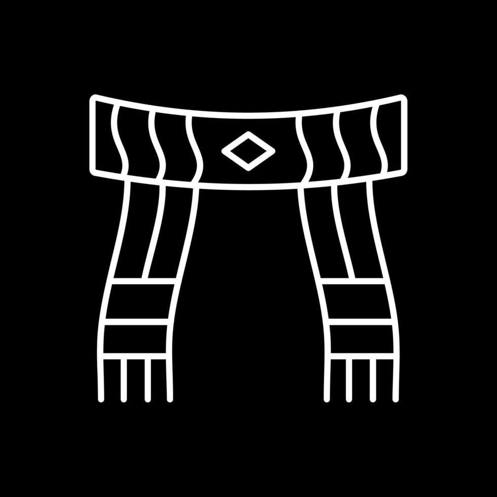 Scarf Line Inverted Icon vector