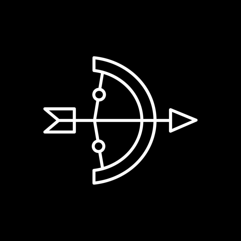 Archery Line Inverted Icon vector