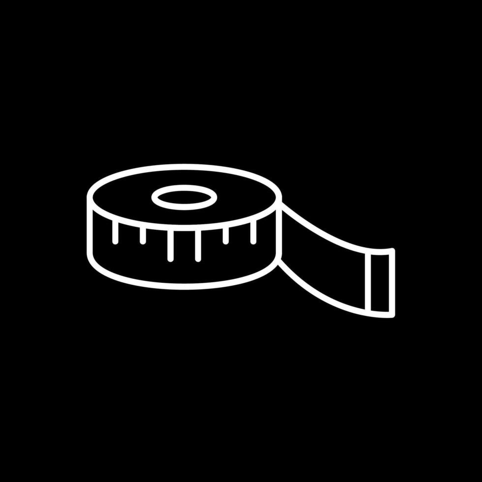 Measure Tape Line Inverted Icon vector