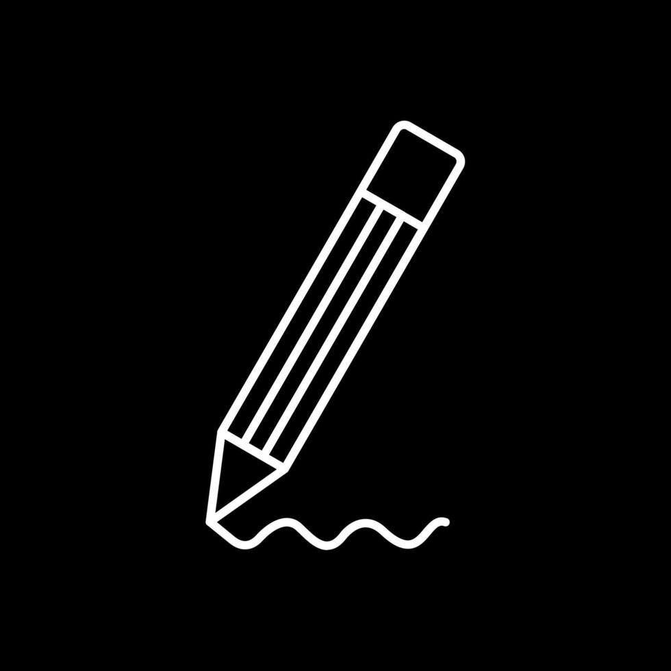 Pencil Line Inverted Icon vector