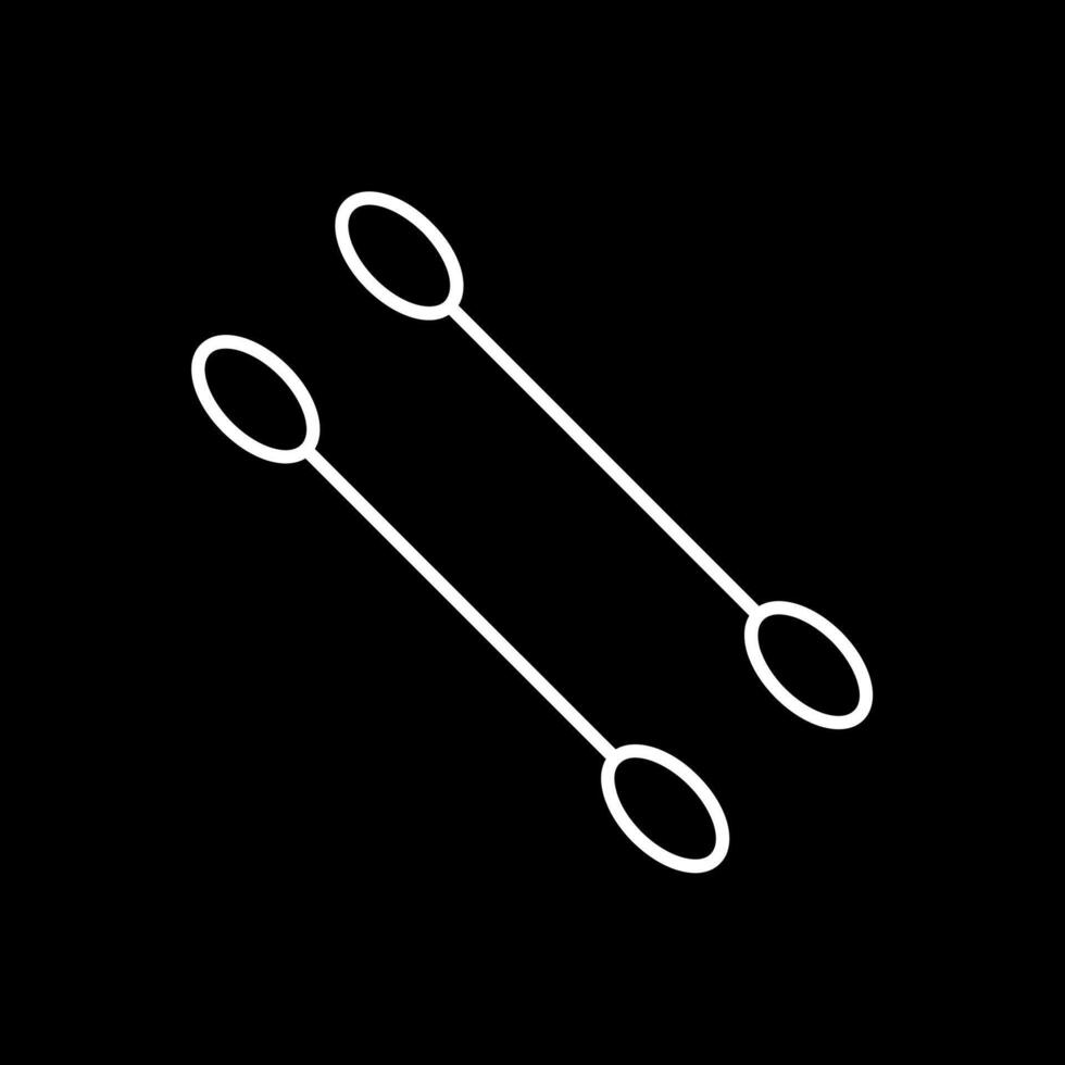Cotton Swabs Line Inverted Icon vector