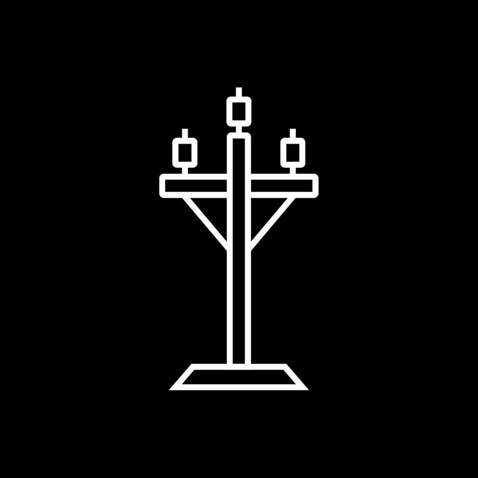 High Voltage Line Inverted Icon vector