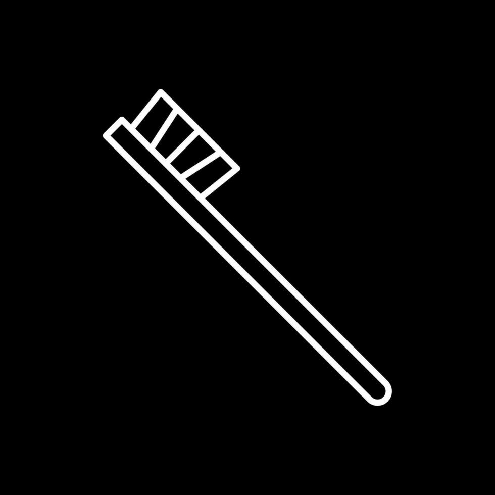 Toothbrush Line Inverted Icon vector