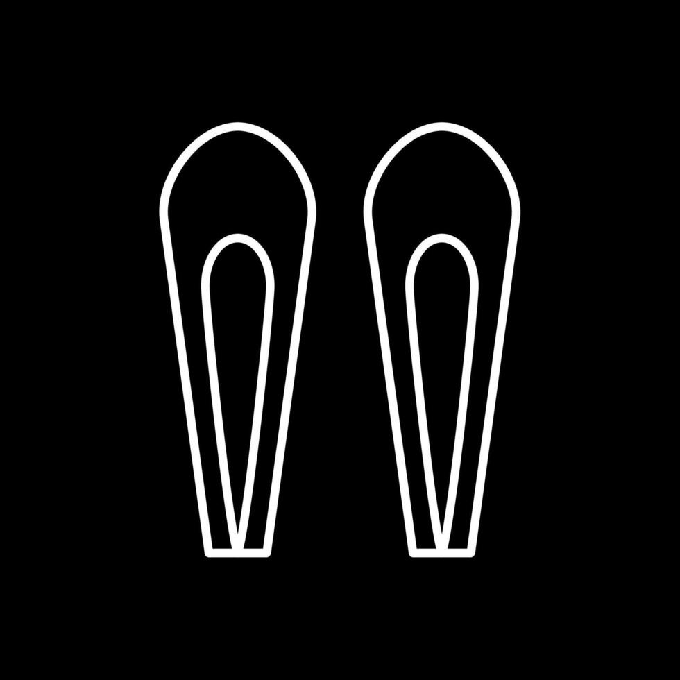 Hair Pin Line Inverted Icon vector
