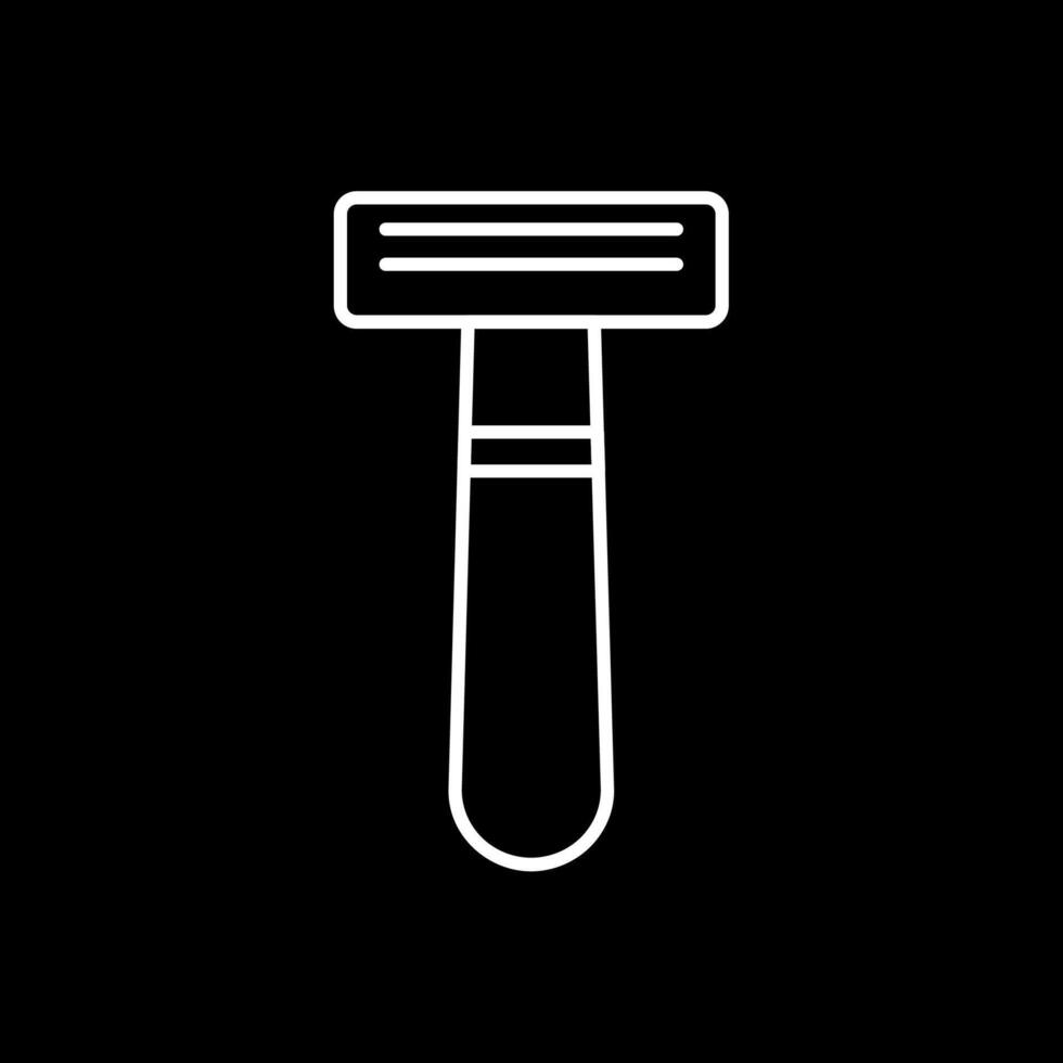 Shaving Razor Line Inverted Icon vector