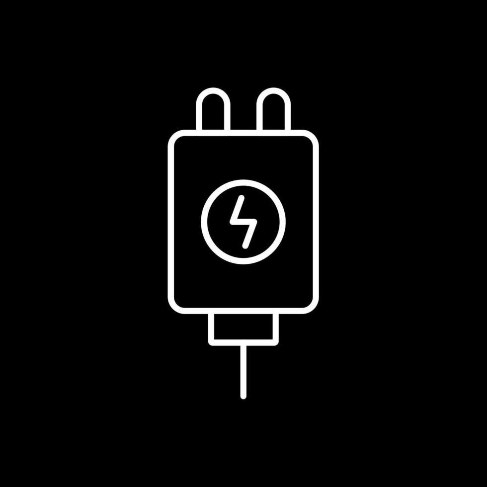 Adapter Line Inverted Icon vector
