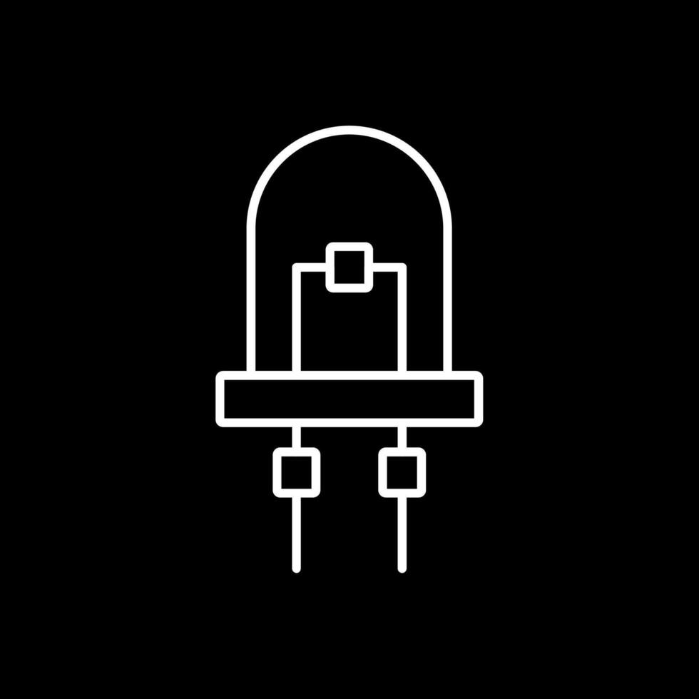 Diode Line Inverted Icon vector