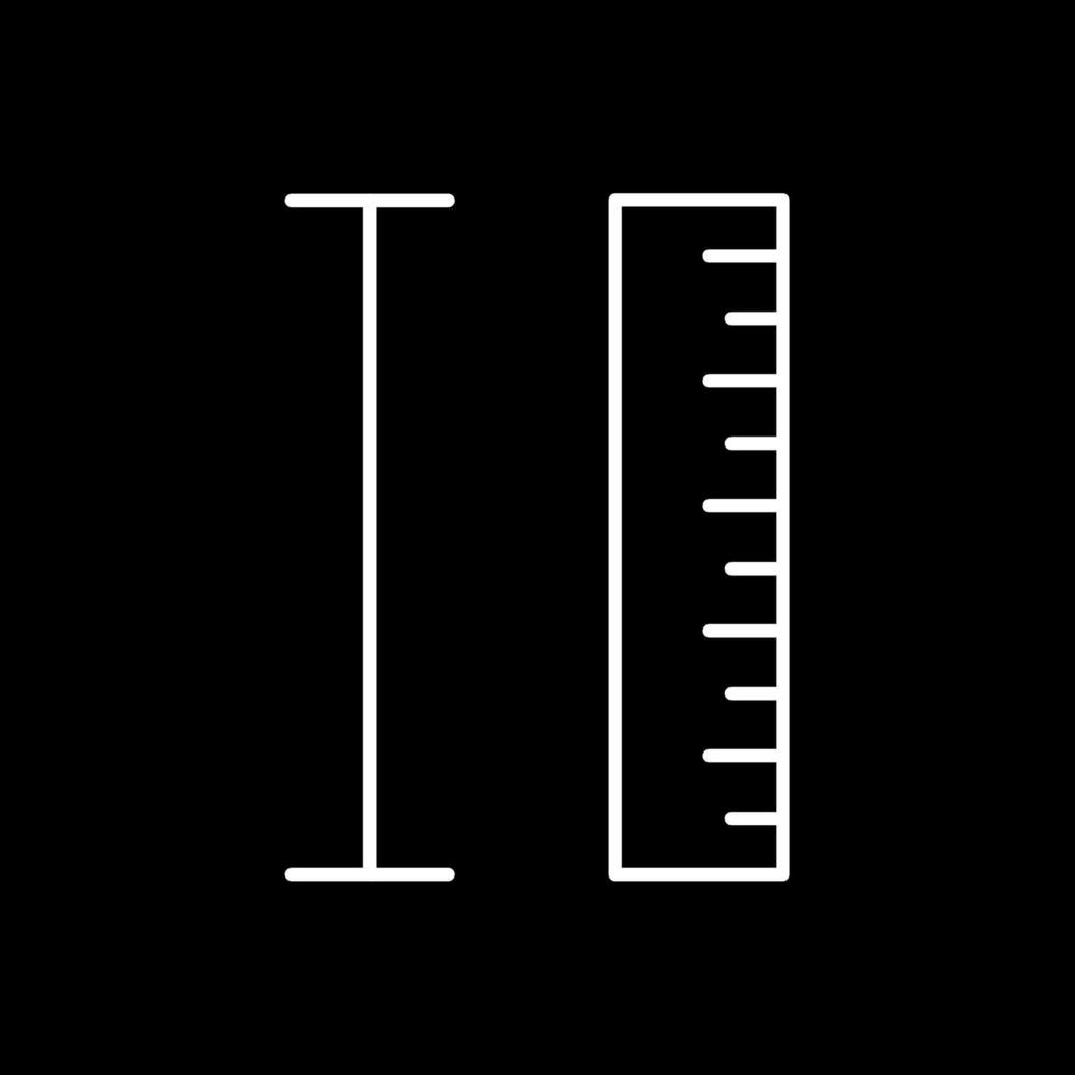 Measurement Line Inverted Icon vector
