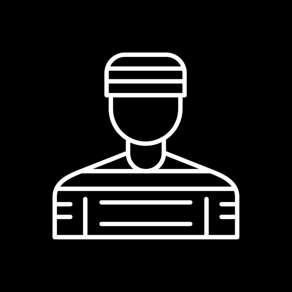 Prison Line Inverted Icon vector