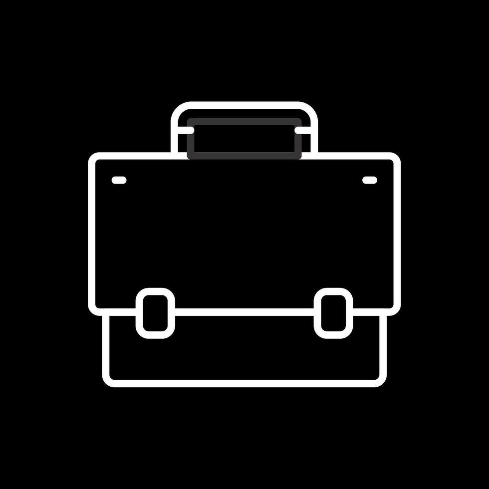 Briefcase Line Inverted Icon vector