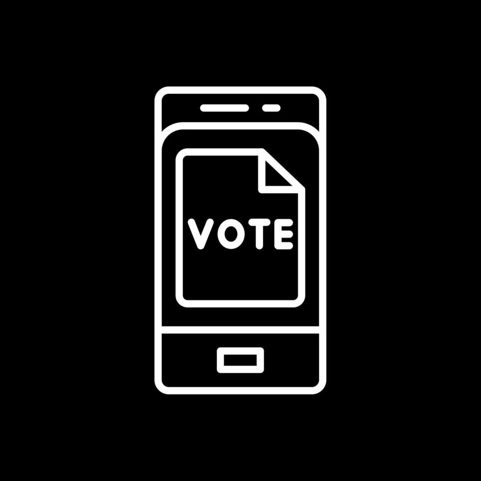 votar línea invertido icono vector