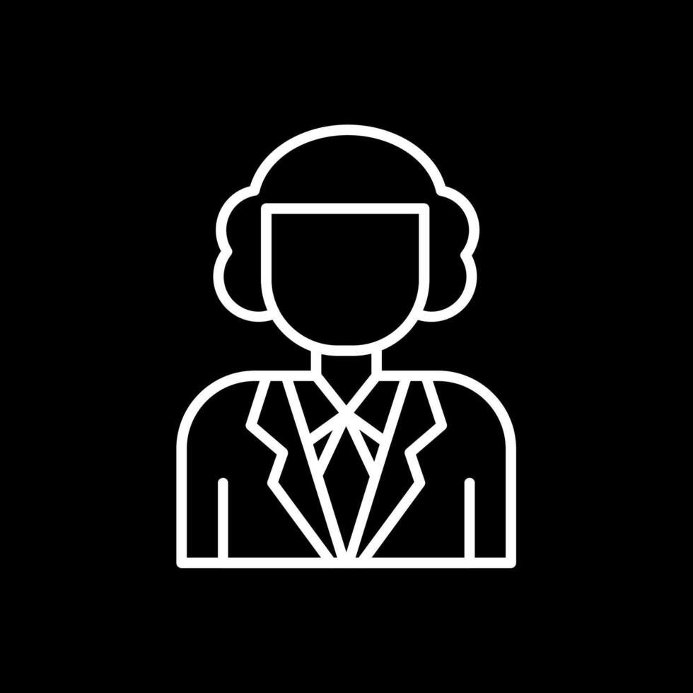 Judge Line Inverted Icon vector