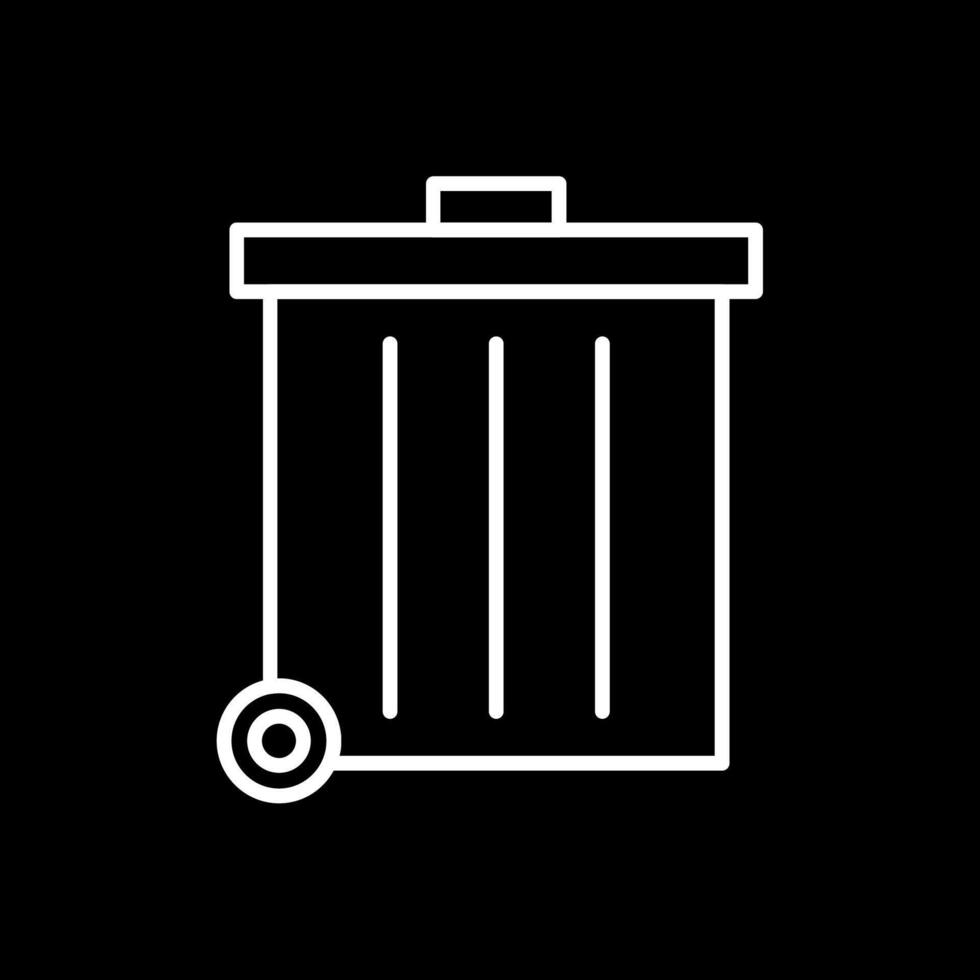 Refuse Line Inverted Icon vector