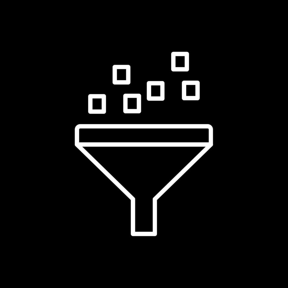 Filter Line Inverted Icon vector
