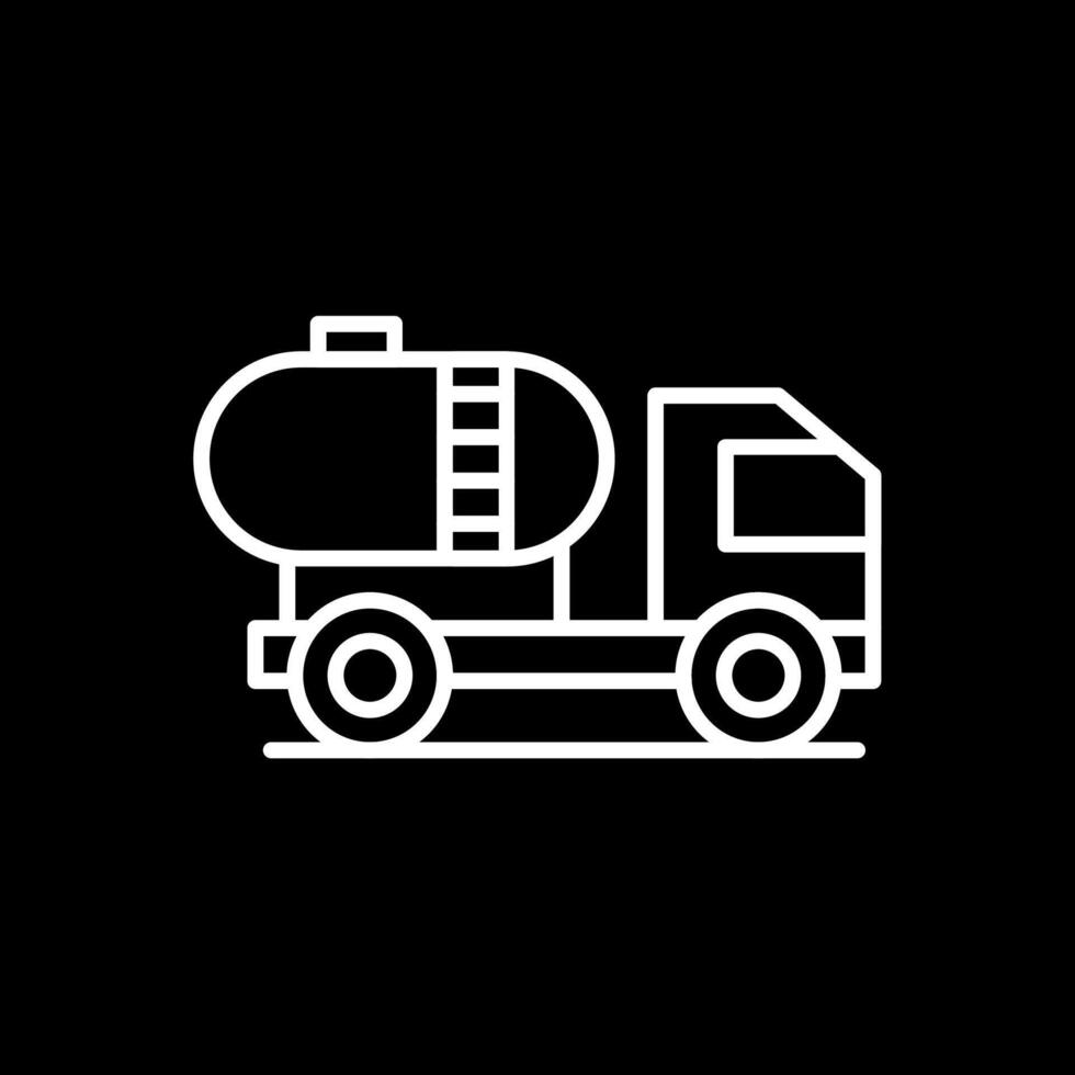 Tanker Line Inverted Icon vector