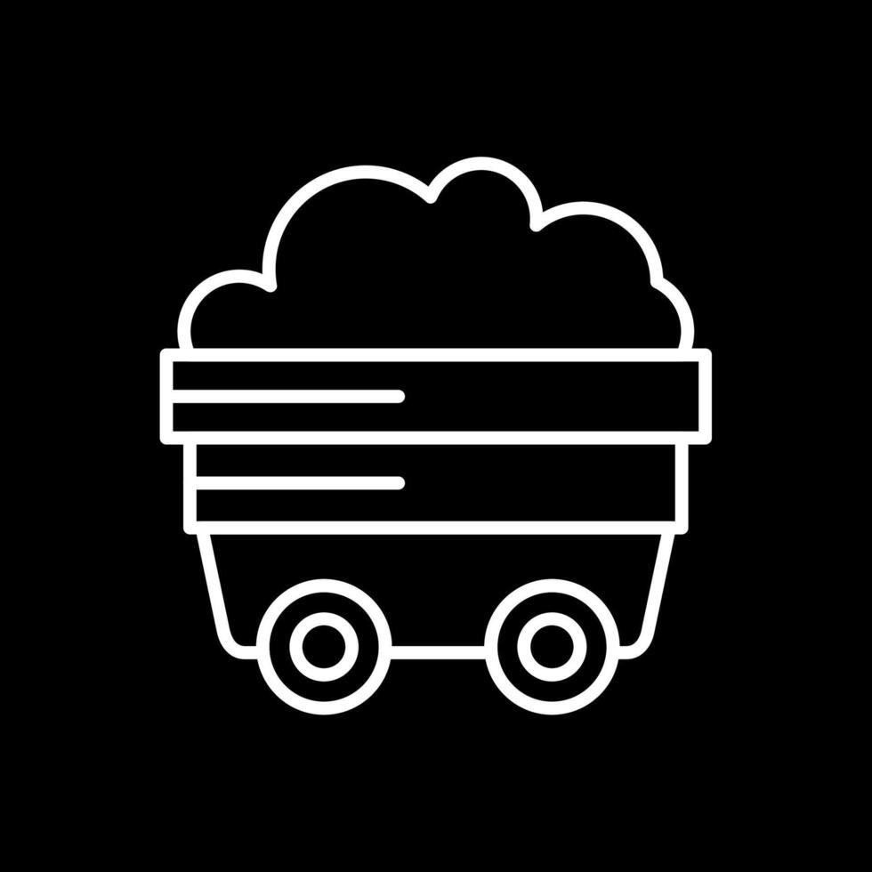 Coal Line Inverted Icon vector