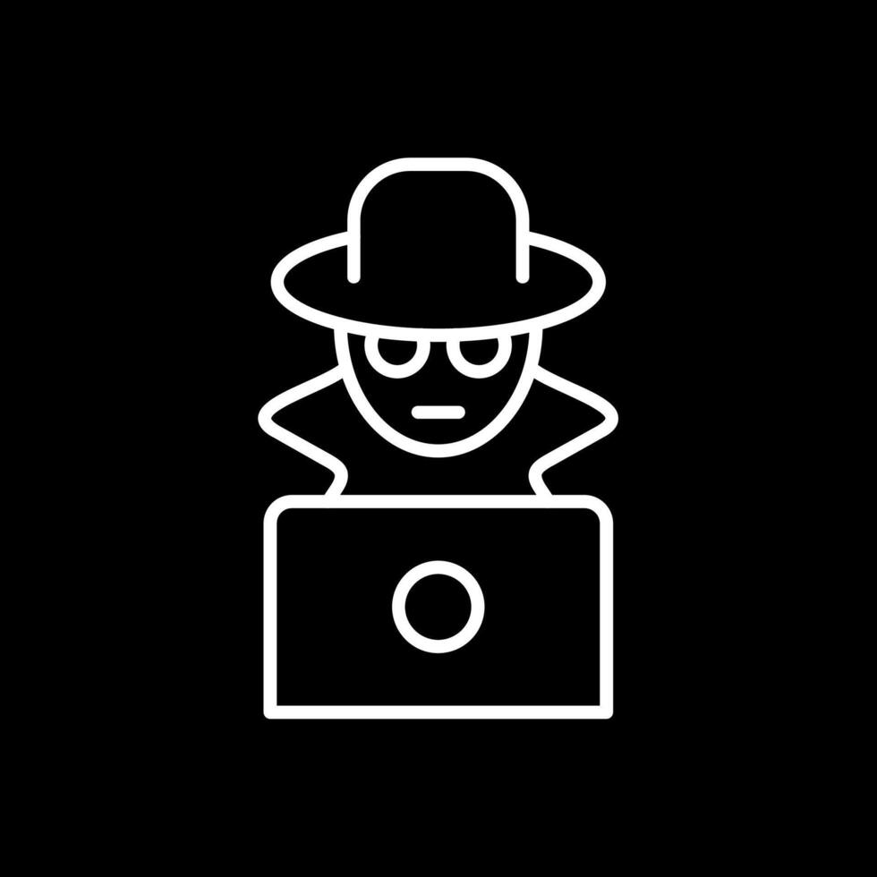 Fraud Line Inverted Icon vector