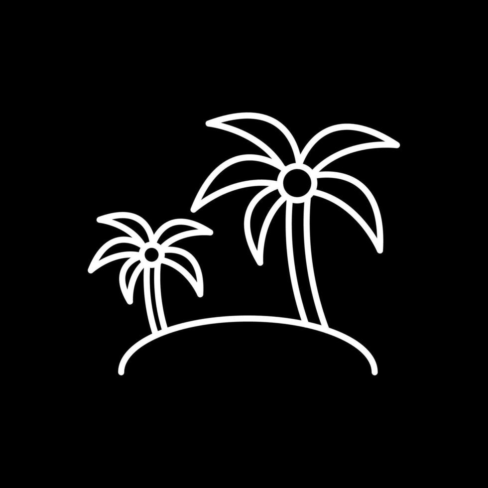 Island Line Inverted Icon vector